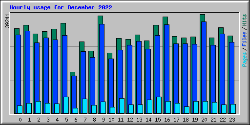Hourly usage for December 2022