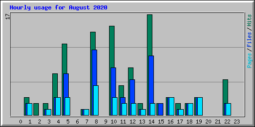 Hourly usage for August 2020