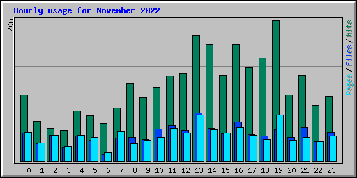 Hourly usage for November 2022