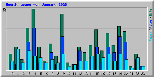 Hourly usage for January 2023