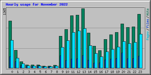 Hourly usage for November 2022